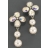 Boucles d'oreilles clip perles marguerite