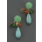 Boucles d'oreilles COLLIER DE ROSE Fleur verte