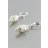 Boucles d'oreilles cornets de glace blancs