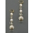 Boucles d'oreilles cristal black Swarovski longues