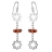 Boucles d'oreilles crochet argent motifs<a title='bouquet de fleurs pour la saint-valentin' href='http://www.familyby.com/boutiques/detailCategorie/4211' style='text-decoration:none; color:#333'><strong> fleurs</strong></a> ambre véritable