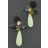 Boucles d'oreilles d'oreilles COLLIER DE ROSE multico Fleur noire