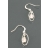 Boucles d'oreilles dormeuses GOURMANDE quartz rose argenté