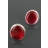 Boucles d'oreilles GALET rouge