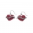 BOUCLES D'OREILLES GUESS COEURS STRASS ROUGES