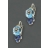 Boucles d'oreilles INCAS strass bleues