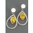 Boucles d'oreilles jaune doré