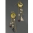 Boucles d'oreilles jaunes GM Au clair de la lune