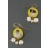 Boucles d'oreilles jaunes PM Au clair de la lune