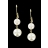 Boucles d'oreilles la belle Swarovski 2 perles blanches