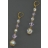 Boucles d'oreilles la belle Swarovski 5 perles parme / cristal