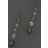 Boucles d'oreilles la belle Swarovski 5 perles violet / gris