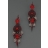 Boucles d'oreilles La Scala breloques rouges