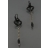 Boucles d'oreilles La Scala longues coeurs noires