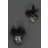 Boucles d'oreilles LATULLE Noir