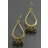 Boucles d'oreilles Les Classiques breloques marron