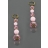 Boucles d'oreilles light rose Swarovski longue