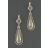 Boucles d'oreilles Longues ALEXANDRIE Argenté