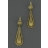 Boucles d'oreilles Longues ALEXANDRIE Bronze