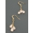 Boucles d'oreilles longues GOURMANDE quartz rose