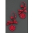 Boucles d'oreilles LOUVE Rouge