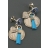 Boucles d'oreilles 'love' TRIBU bleues