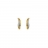 Boucles d'oreilles or bicolore et oxydes