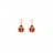 Boucles d'oreilles or coccinelles pendantes