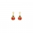 Boucles d'oreilles or coccinelles pendantes