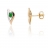 Boucles d'oreilles or, diamant et émeraude