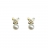 Boucles d'oreilles or, diamant et perle enfant