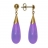 Boucles d'oreilles or et jade lavande pendants