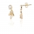 Boucles d'oreilles or et oxydes