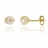 Boucles doreilles or et perle