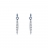 Boucles d'oreilles or gris diamants