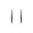 Boucles doreilles or gris diamants noirs