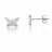 Boucles d'oreilles or gris papillon
