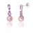 Boucles d'oreilles or perle lavande et amethyste