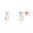 Boucles d'oreilles or, perles et oxydes