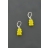 Boucles d'oreilles ourson jaune