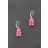 Boucles d'oreilles ourson rose