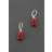 Boucles d'oreilles ourson rouge