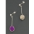 Boucles d'oreilles pendantes GALET Violet