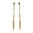 Boucles d'oreilles plaqué or chaine tube et baguette fermoir tig