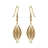 Boucles d'oreilles plaqué or motif filigrammes fermoir crochet
