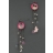 Boucles d'oreilles roses GM Au clair de la lune