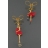 Boucles d'oreilles rouges Pas de deux