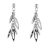 Boucles d'oreilles tige acier femme pampille