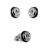 Boucles d'oreilles tige acier ronde pierre blanche