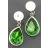 Boucles d'oreilles vertes